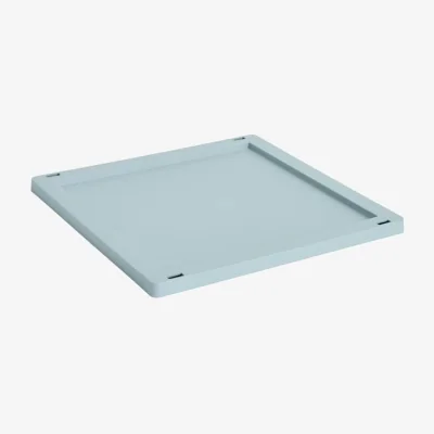 Made in Design Lid plastic material blue / For Basket Colour Crate Medium Square &amp; Cube 30 x 30 cm - Hay