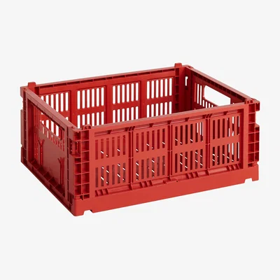 Made in Design Basket Colour Crate plastic material Medium / 26.5 x 34.5 cm - Recycled - Hay