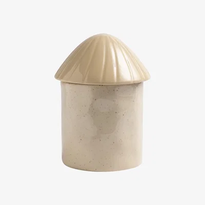 Made in Design Mushroom Large Box - / Ø 13.5 x H 18 cm - Ceramic by & klevering Beige