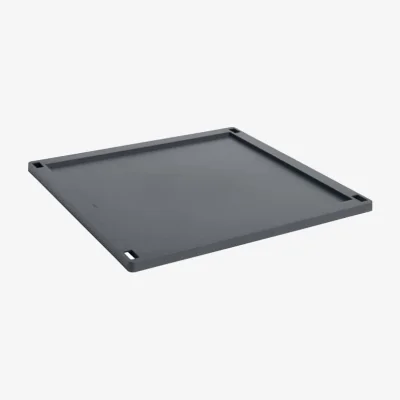 Made in Design Lid plastic material grey / For Basket Colour Crate Large Square 43 x 43 cm - Hay