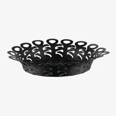 Made in Design Vimini Basket metal black Large / Ø 27 cm - Alessi