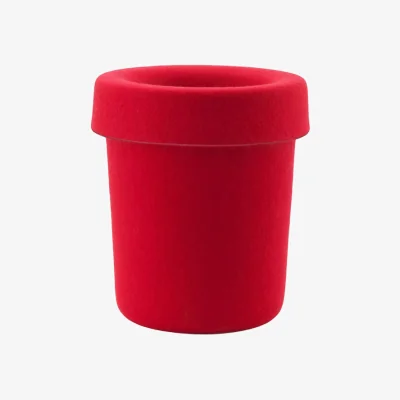 Made in Design Hide Wastepaper basket textile red / Recycled Felt - Normann Copenhagen