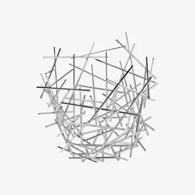 Made in Design Blow up Basket - Ø 35 x H 31 cm by Alessi Metal