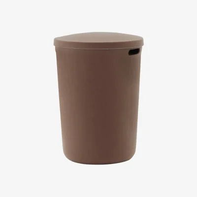 Made in Design Hide Laundry basket textile brown / Recycled felt - Ø 46.5 x H 64.5 cm - Normann Copenhagen