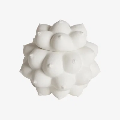 Made in Design Georgia Box - / Porcelain - Breasts in relief by Jonathan Adler White