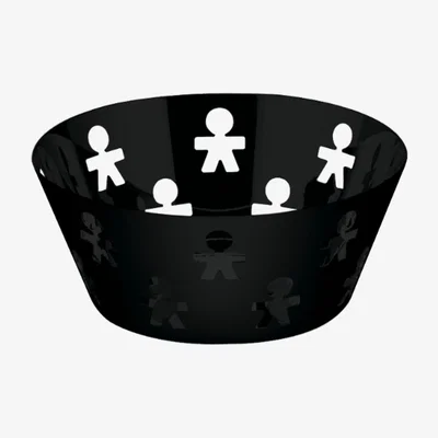 Made in Design Girotondo Basket - Ø 20,5 cm by Alessi Black