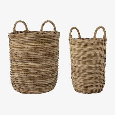 Made in Design Basket Sede cane & fibres / Set of 2 - Ø27xH49/Ø37xH52 cm - Rattan - Bloomingville