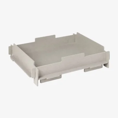 Made in Design Stacie Stackable tray wood grey / 44 x 34 x H 10 cm - MDF - BROSTE COPENHAGEN