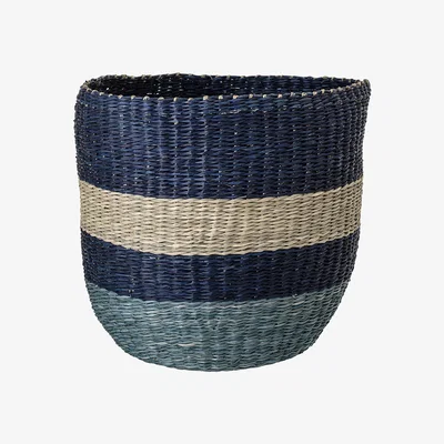 Made in Design Basket - / Seagrass by Bloomingville Blue/Beige