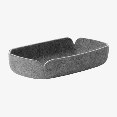 Made in Design Restore Tray Basket textile grey / 28 x 15.5 cm - Recycled plastic bottles - Muuto