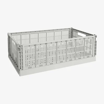 Made in Design Colour Crate Basket plastic material grey X-Large / 42 x 68 cm - Hay