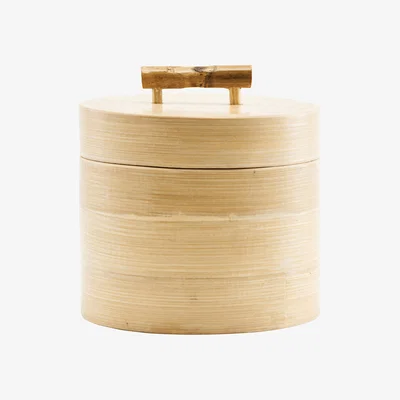 Made in Design Bamboo Box - / Ø 12 x H 10 cm by House Doctor Natural wood