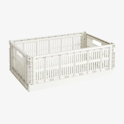 Made in Design Basket Colour Crate plastic material Large / 34.5 x 53 cm - Recycled - Hay