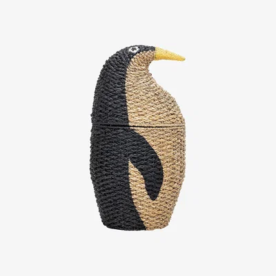 Made in Design Pingouin Basket - / with lid - Bankuan by Bloomingville Beige