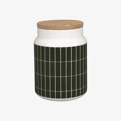 Made in Design Tiiliskivi Box - / 1.2 L - Stoneware & cork by Marimekko Green