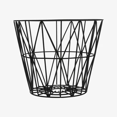 Made in Design Wire Large Basket - Ø 60 x H 45 cm by Ferm Living Black