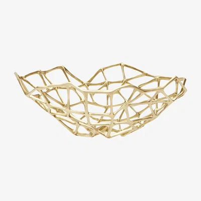 Made in Design Bone Extra Large Basket - Ø 60 cm by Tom Dixon Gold/Metal