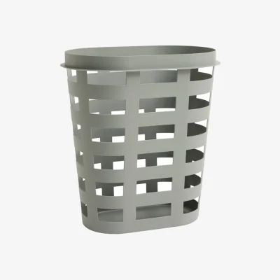 Made in Design Laundry basket plastic material green Large / 57 x 37 x H 62 cm - Hay