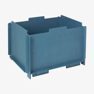 Made in Design Stacie Stacking box wood blue / 44 x 34 x H 28 cm - MDF - BROSTE COPENHAGEN