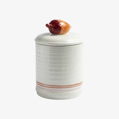 Made in Design Autumn Large Box - / Ø 12 x H 18.5 cm  - Porcelain by & klevering White