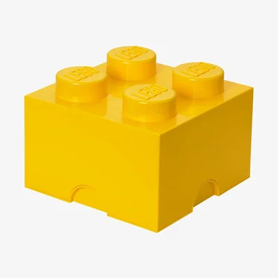 Made in Design Lego® Brick Box - / 4 studs - Stackable by ROOM COPENHAGEN Yellow