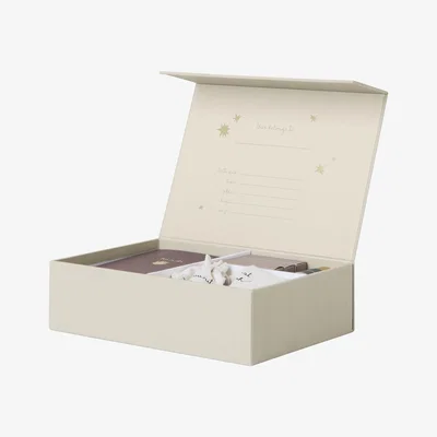 Made in Design The begining of my life Box - / L 25 x H 7 cm by Ferm Living Gold/Beige