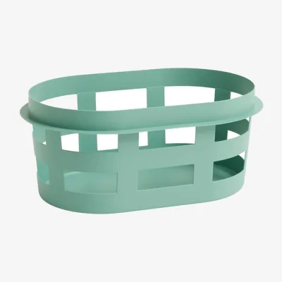 Made in Design Laundry basket plastic material green Small / 57 x 37 x H 24 cm - Recycled - Hay