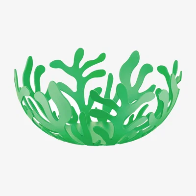 Made in Design Mediterraneo Basket metal green / Ø 21 cm - Steel - Alessi