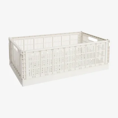 Made in Design Colour Crate Basket plastic material white X-Large / 42 x 68 cm - Hay