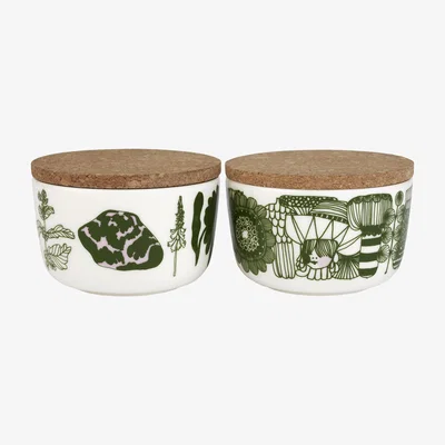 Made in Design Elokuun Varjot Box - / Set of 2 - Sandstone and cork by Marimekko Green