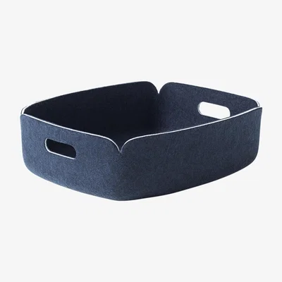 Made in Design Restore Basket - Felt - 31 x 40 cm by Muuto Blue