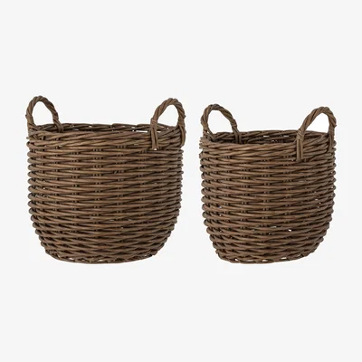 Made in Design Basket Jayde plastic material / Set of 2 - Ø 39 x H 41 + Ø 43 x H 46 cm - Bloomingville