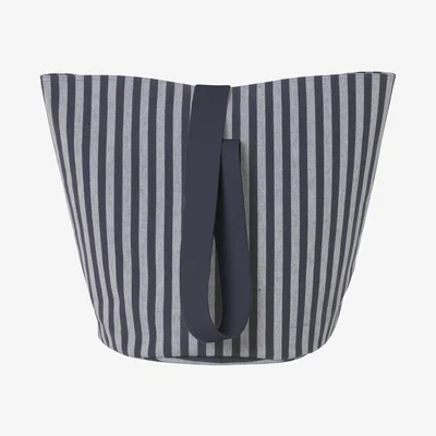 Made in Design Chambray Basket - / Medium - Ø 35 x H 42 cm by Ferm Living Blue/Grey