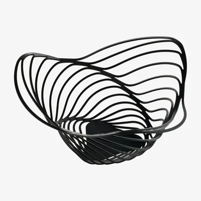 Made in Design Trinity Basket - / Ø 26 x H 12 cm by Alessi Black