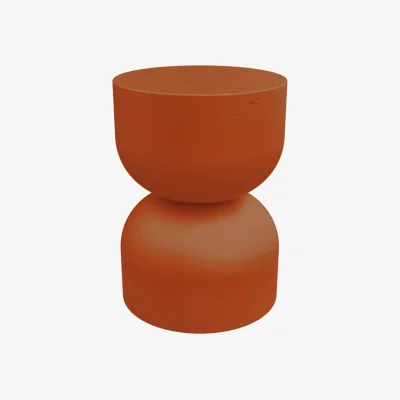 Made in Design Piapolo Stool metal orange / Storage Boxes - Fermob