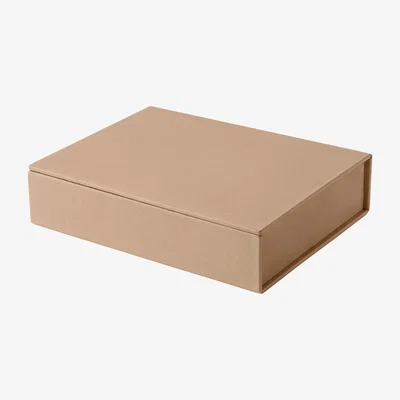 Made in Design Small Box - / Leather - Hand-made - Limited numbered edition by Fritz Hansen Beige