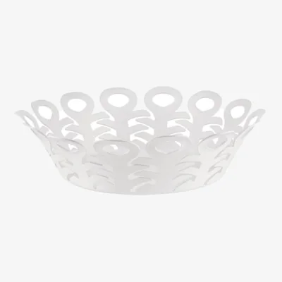 Made in Design Vimini Basket metal white Small / Ø 22 cm - Alessi