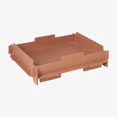 Made in Design Stacie Stackable tray wood brown / 44 x 34 x H 10 cm - MDF - BROSTE COPENHAGEN