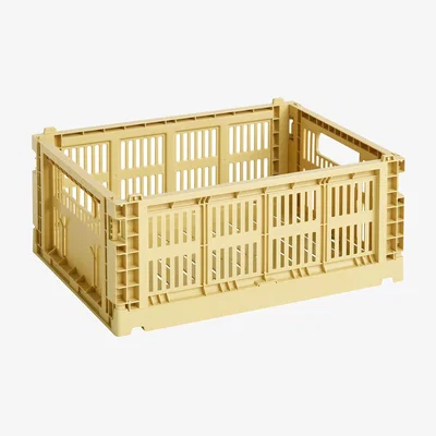 Made in Design Basket Colour Crate plastic material Medium / 26.5 x 34.5 cm - Recycled - Hay