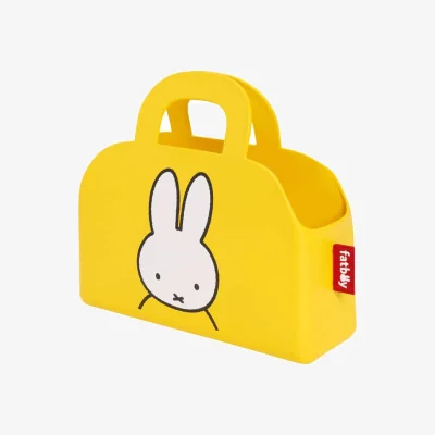 Made in Design Sjopper-Kees x Miffy Basket plastic material yellow / L 47 x H 44 cm - Fatboy