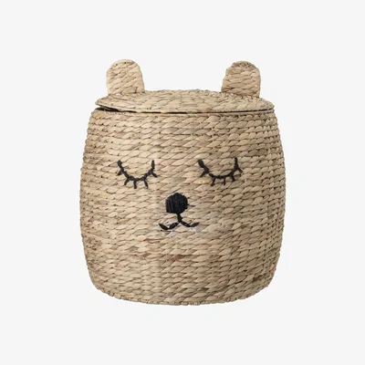 Made in Design Ourson Basket - / with lid - Water hyacinth by Bloomingville Beige