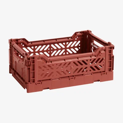 Made in Design Colour Crate Basket - Small 26 x 17 cm by Hay Red/Orange/Brown