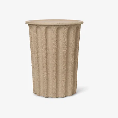 Made in Design Paper Basket - / Lid - 100% recycled, biodegradable pulp by Ferm Living Beige