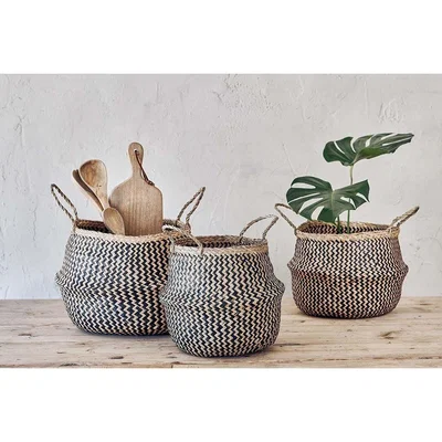 Nkuku Ekuri Basket - Black & NaturalNkukuSTORAGE & BASKETS
