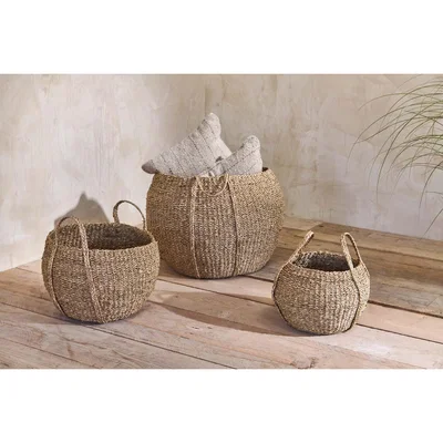 Nkuku Nkuku Rundi Seagrass Basket | Storage & Baskets | Brown | Medium 30 x 38 cm (Diameter)
