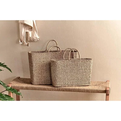 Nkuku Nkuku Putlar Seagrass Basket Bag | Storage & Baskets | Natural | Small