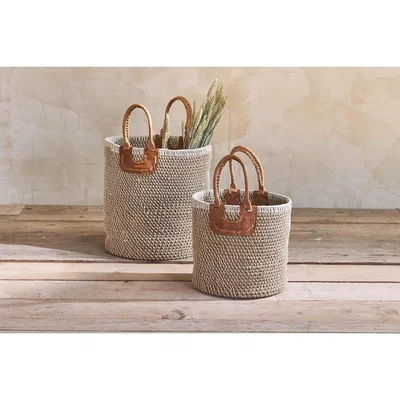 Nkuku Nkuku Indra Coil Basket | Storage & Baskets | Brown | Large 41 x 38 cm (Diameter)
