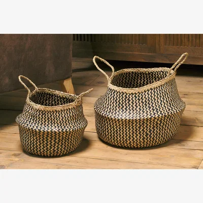 Nkuku Ekuri Basket - Black & NaturalNkukuSTORAGE & BASKETS