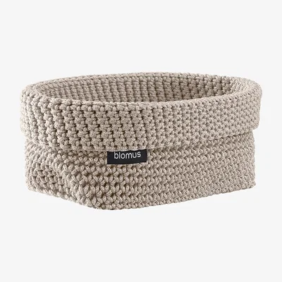 Nordic Nest blomus Tela textile basket L 12x20 cm Moonbeam