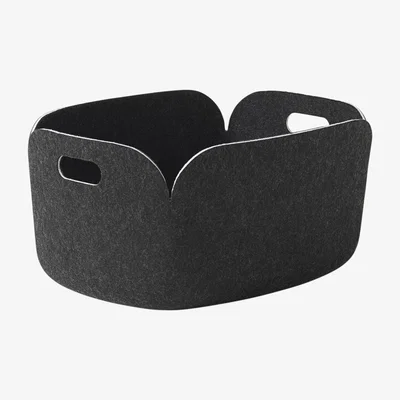Nordic Nest Restore storage basket black melange (black)